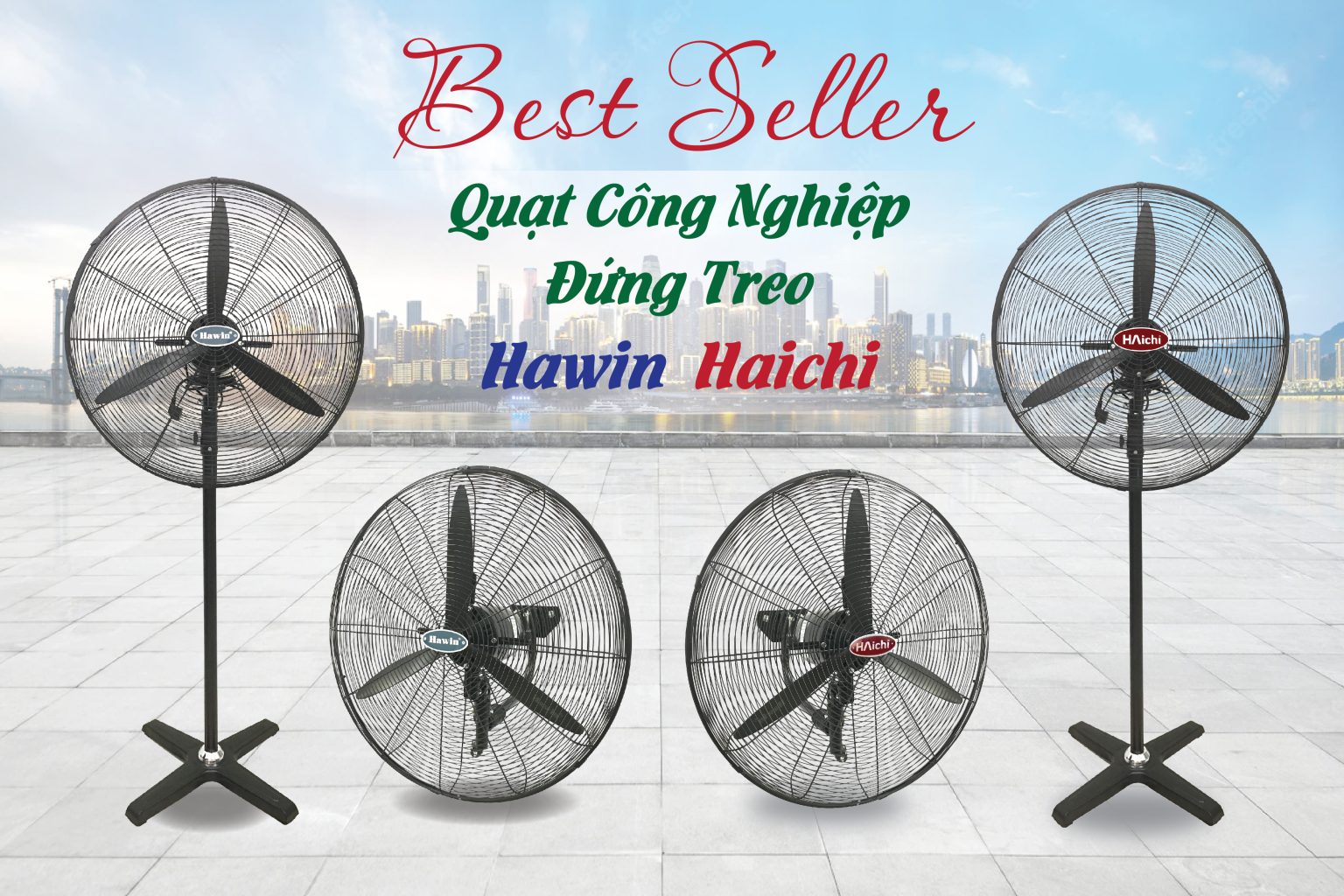 #TOP1 2 Dòng Quạt Công Nghiệp Đứng – Treo chất lượng bền đẹp HAWIN - HAICHI