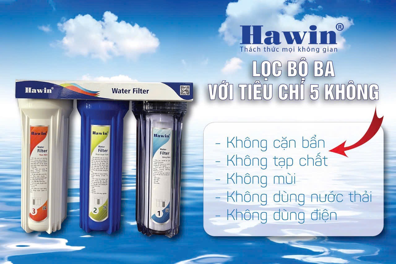 Bộ lọc nước HAWIN, cách lắp đặt lọc nước HAWIN, giá tốt TP.HCM