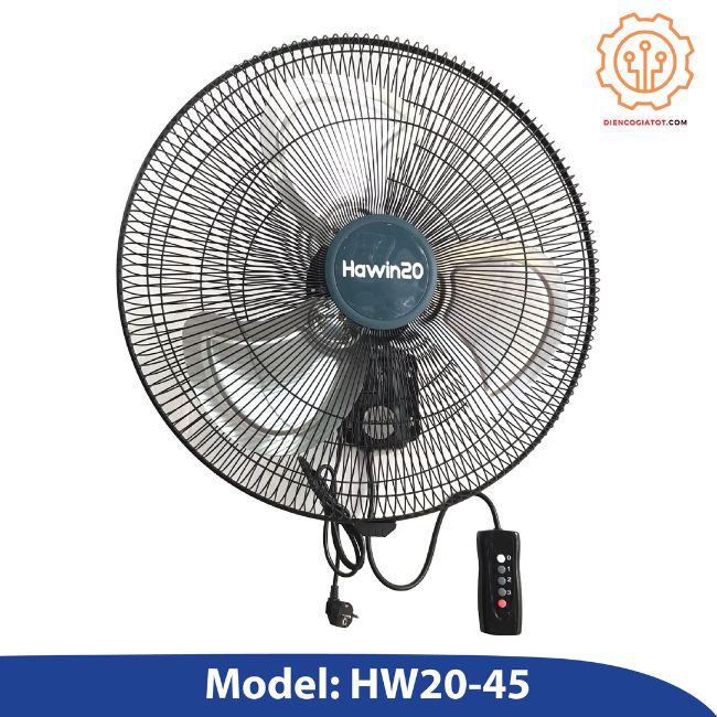 Quạt công nghiệp treo Hawin HW20-45 Đen