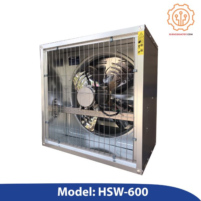 Quạt thông gió vuông Hawin HSW-600 380V/220V