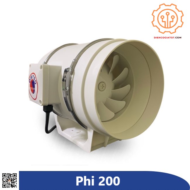 Quạt hút mùi nối ống gió HF-200